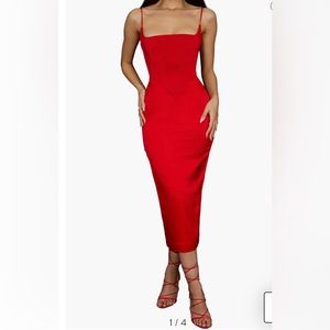 Womens Red house of cb Anais Dress